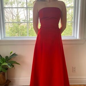 Red formal gown
